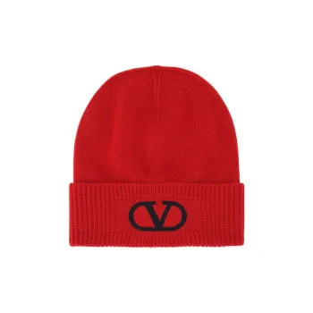 Valentino Virgin Wool Beanies Women's Red
