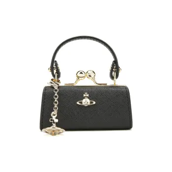 Vivienne Westwood Cow Leather Handbag Regular Women's Black