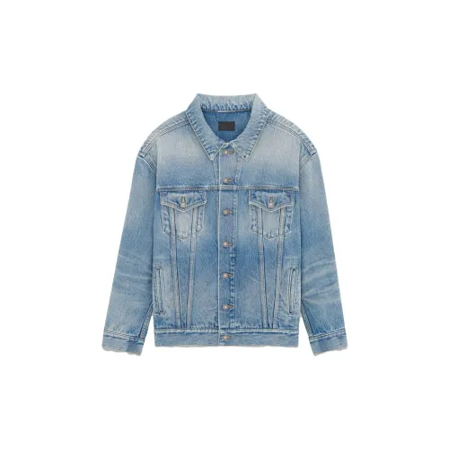 SAINT LAURENT Denim Jackets Men Blue