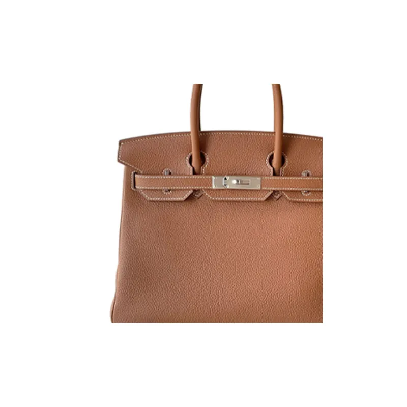 HERMES Birkin Togo Calfskin Birkin Bag Handbags Women's Gold Brown-3