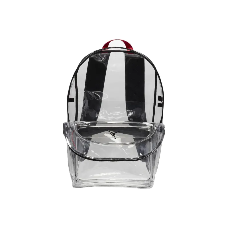 Jordan Polyurethane Patrol Bag Backpack Backpack Regular Men's Transparent/Black-3