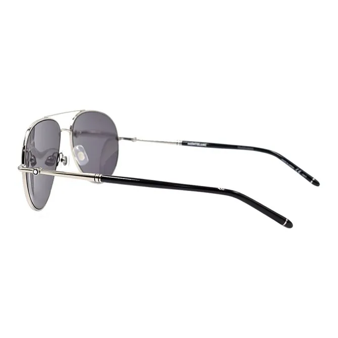 MONTBLANC Aviator Sunglasses Men's Silver-2