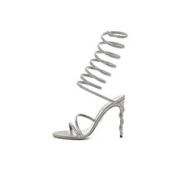 RENE CAOVILLA One Strap Sandals Women's Silver