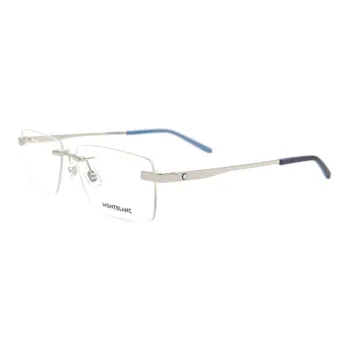 MONTBLANC Alloy Rectangular Optical Glasses Men's Silver
