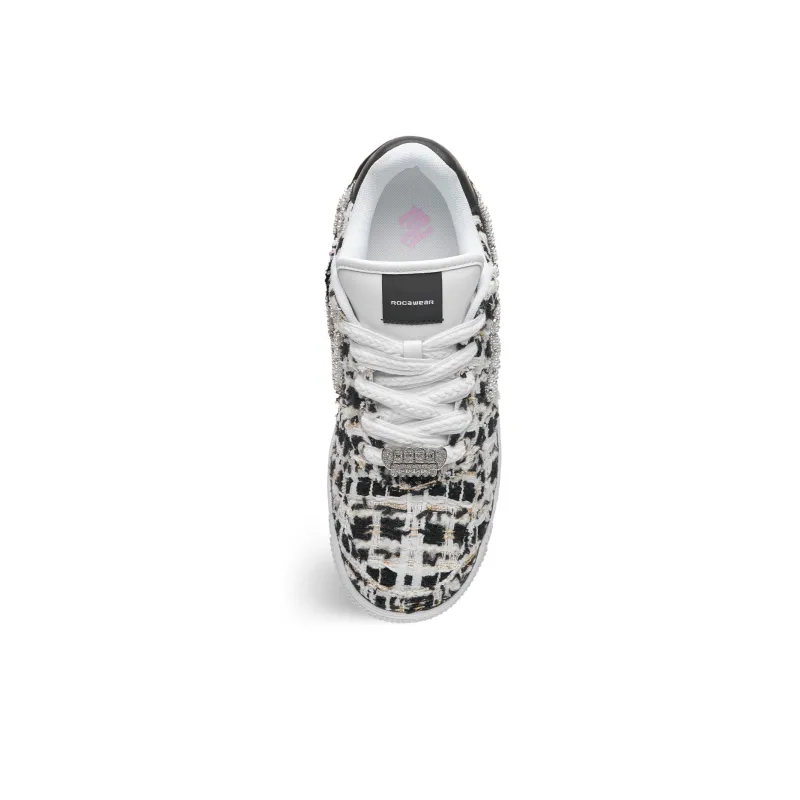 VESSEL x ROCAWEAR Slip Resistant Low Top Skateboard Shoes Unisex Black White-3