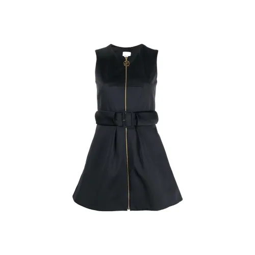 Patou Sleeveless Zip-up Mini Dress