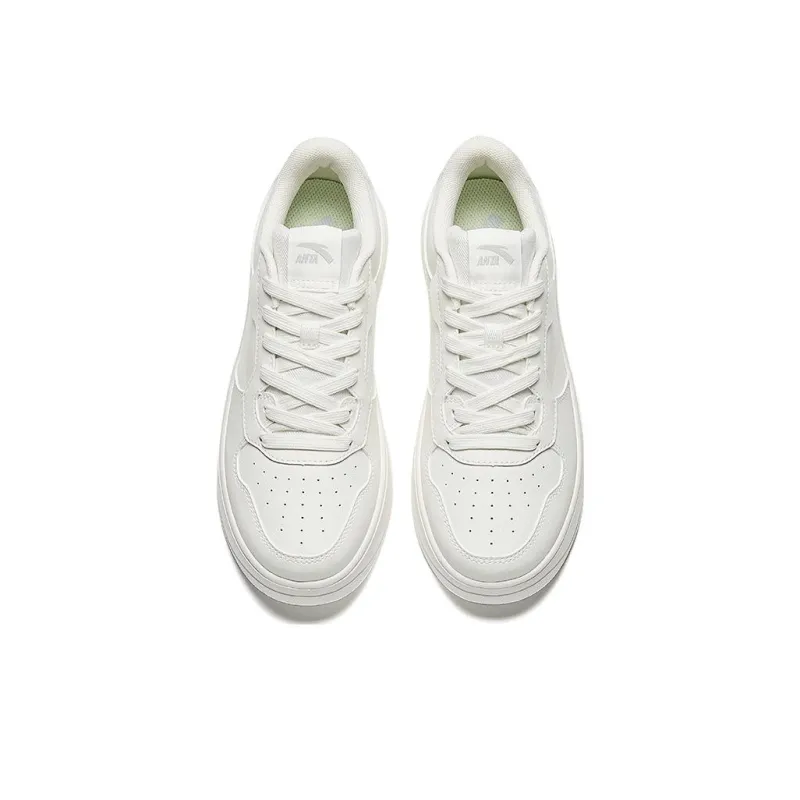 Anta Relaxed Wear resistant And Lightweight Low Top Skateboard Shoes Women's White-2