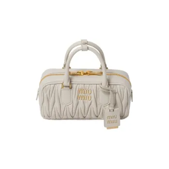 MIU MIU Arcadie Series Soft Sheep Leather Shoulder Bag Crossbody Bag Handbag Women's White