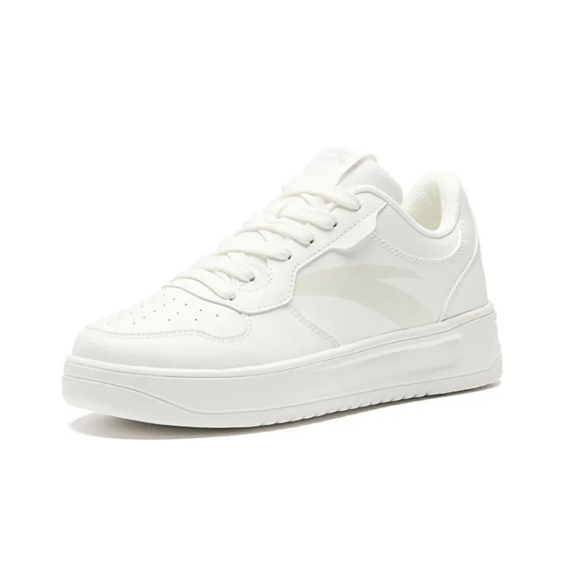 Anta Relaxed Wear resistant And Lightweight Low Top Skateboard Shoes Women's White-1