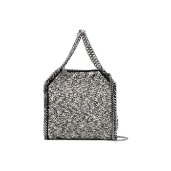Stella McCartney Fabric & Metal Handbag Women's Silver
