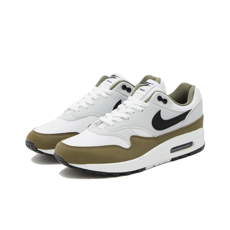 Nike Air Max 1 White Black Medium Olive-1