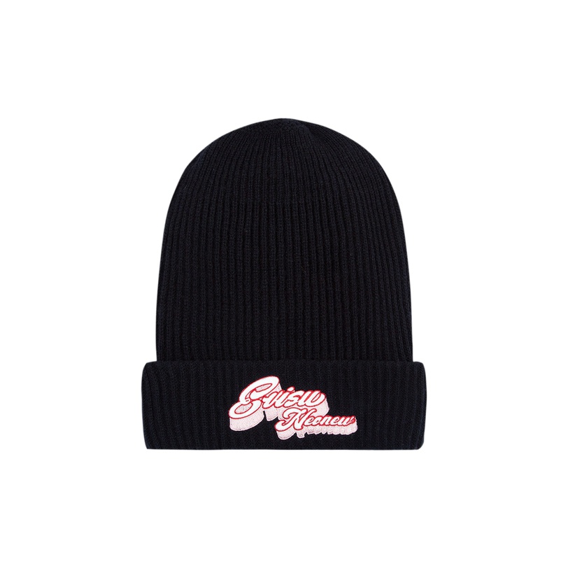 ✓日本製 vintage EVISU black beanie カモメ 刺繍 - メルカリ