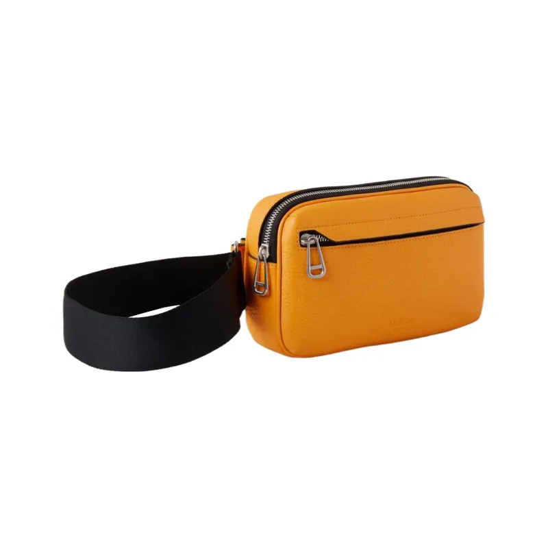 Mulberry Cow Leather Messenger Bag Shoulder Bag Crossbody Bag Men's Yellow-1