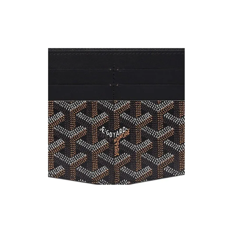 GOYARD Insert Louise Canvas With Leather Wallet Unisex Black-4