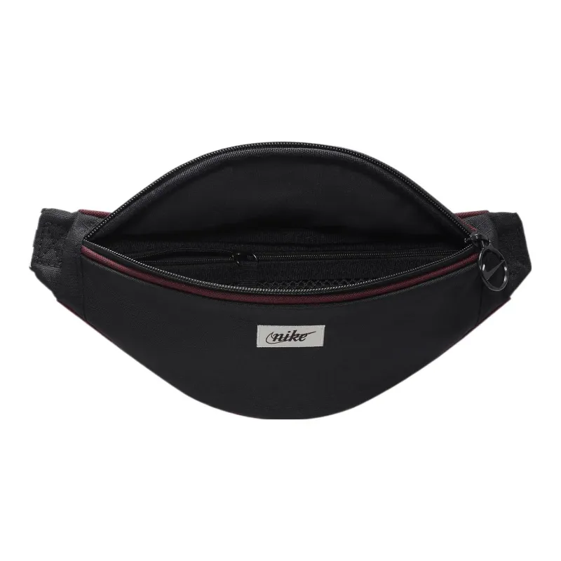 Nike Heritage Fabric One Shoulder Crossbody Fanny Pack Regular Unisex Black-3