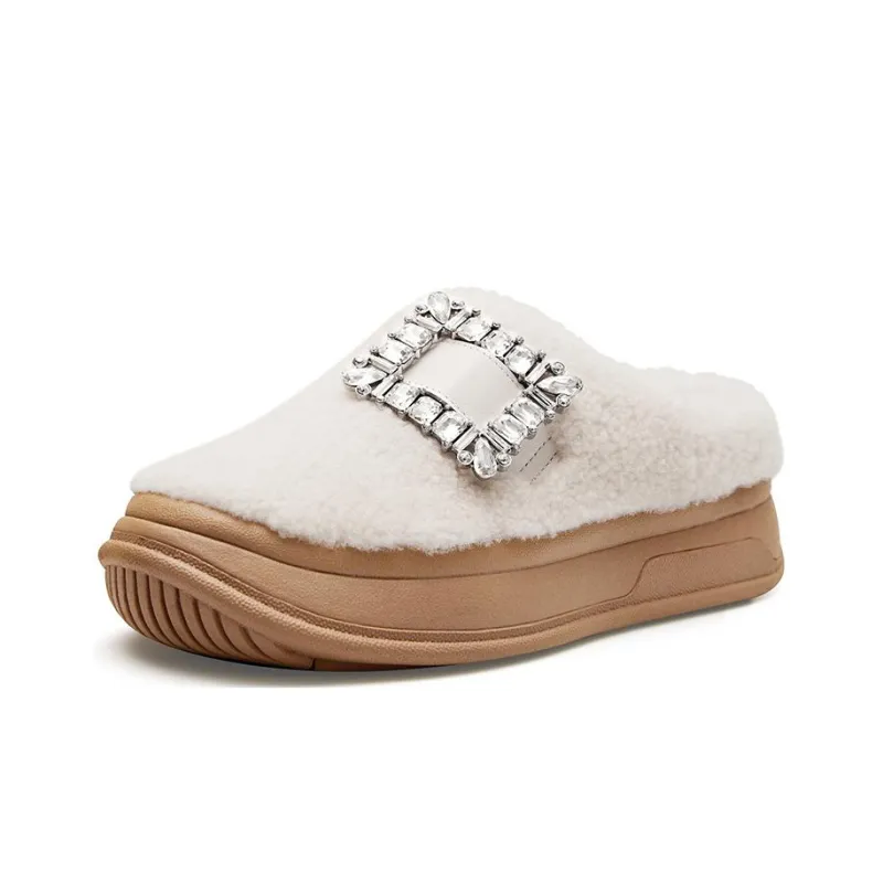 ZSAZSAZSU Wrap-toe Slippers Women's Ecru-0