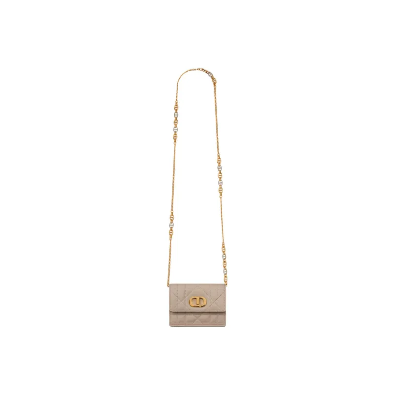 DIOR Sheepskin Crossbody Bag, Shoulder Bag Women's Rouge Beige-1