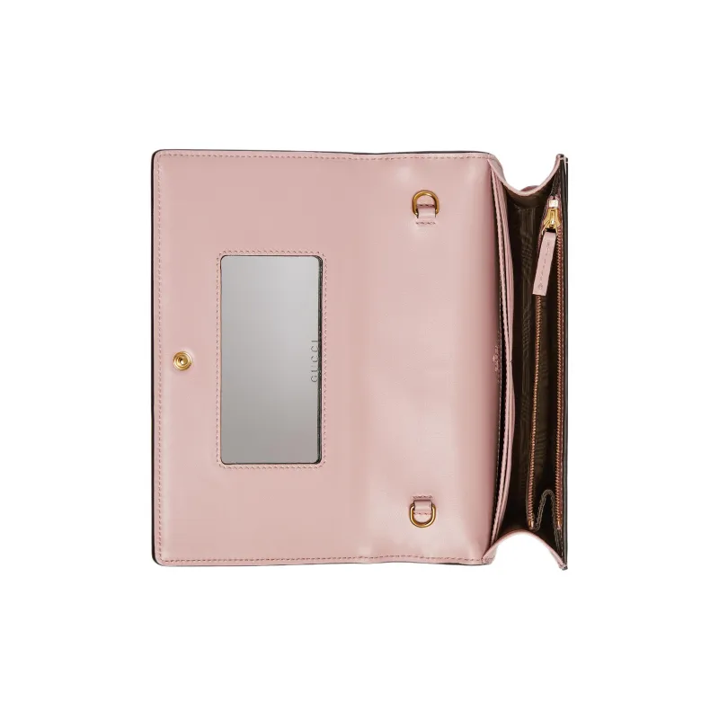 GUCCI Leather Small Square Bag, Shoulder Bag, Crossbody Bag, Wallet Women's Pink-7