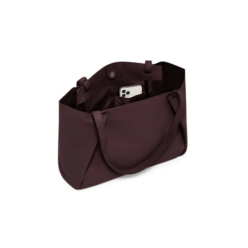 TUMI Leather Tote Bag Shopping Bag Handbag Shoulder Bag Women's Burgundy-1