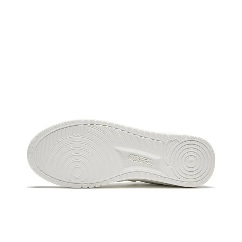 Anta Relaxed Anti Slip Wear Resistant Low Top Skateboard Shoes Women's White-4