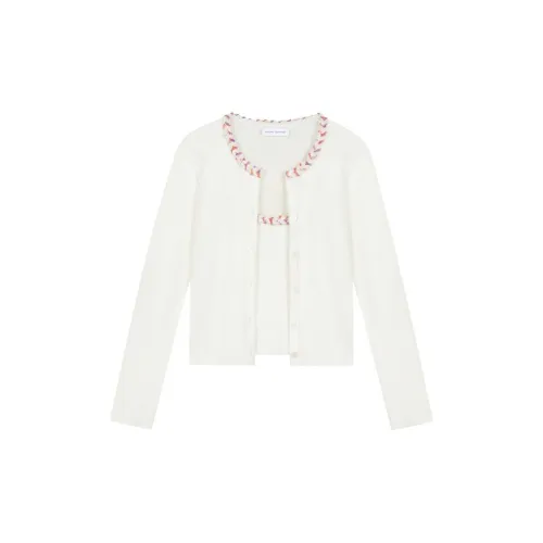 VEGA CHANG Knitwear Women's Frayed White