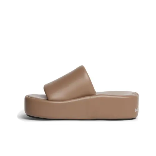 Balenciaga Rise Slide Slippers Women's Dark Beige