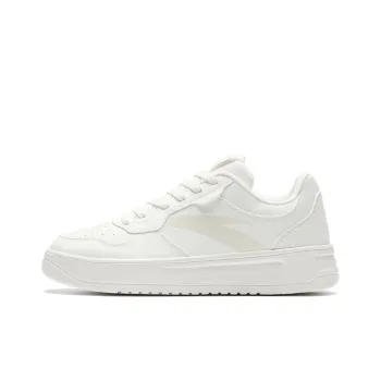 Anta Relaxed Slip Resistant Cushioning Low Top Skateboard Shoes Men's White