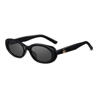 HORIEN Plate Frame Oval Sunglasses Unisex