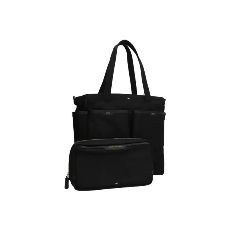 Anya Hindmarch Recycled Nylon Shoulder Bag Crossbody Bag Handbag Regular Women's Black-1
