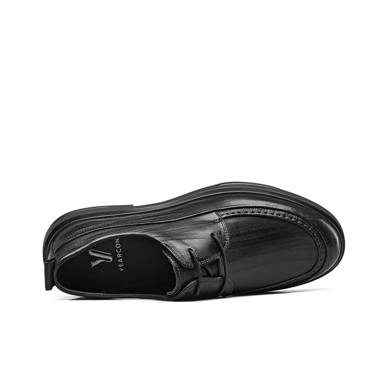 YEARCON Dress Shoes Men Low Top Brown/Black-2