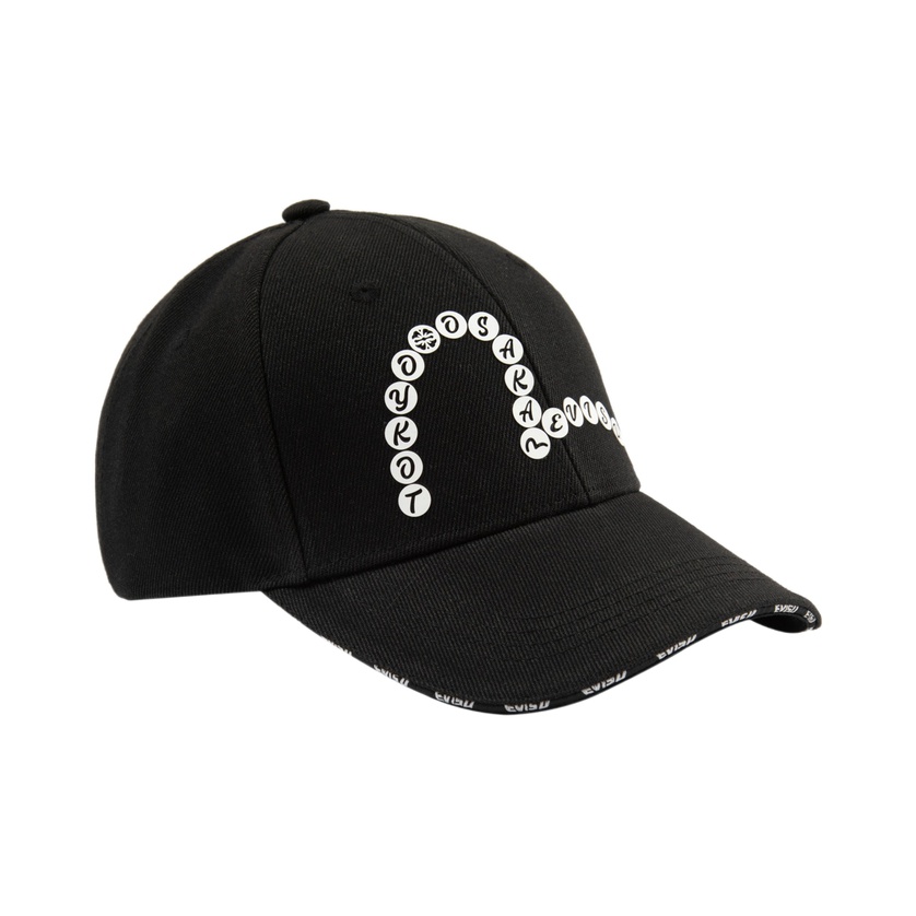 EVISU Cotton Baseball Caps Unisex Black - POIZON