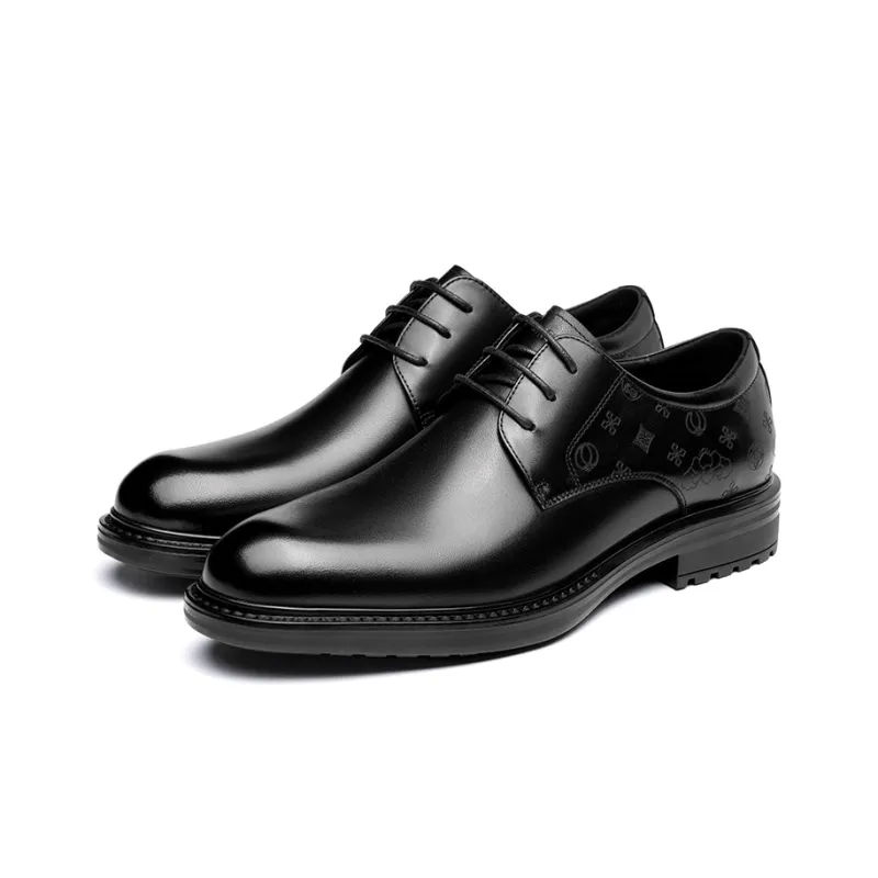 LAORENTOU Dress Shoes Men Low Top Black/Brown-3