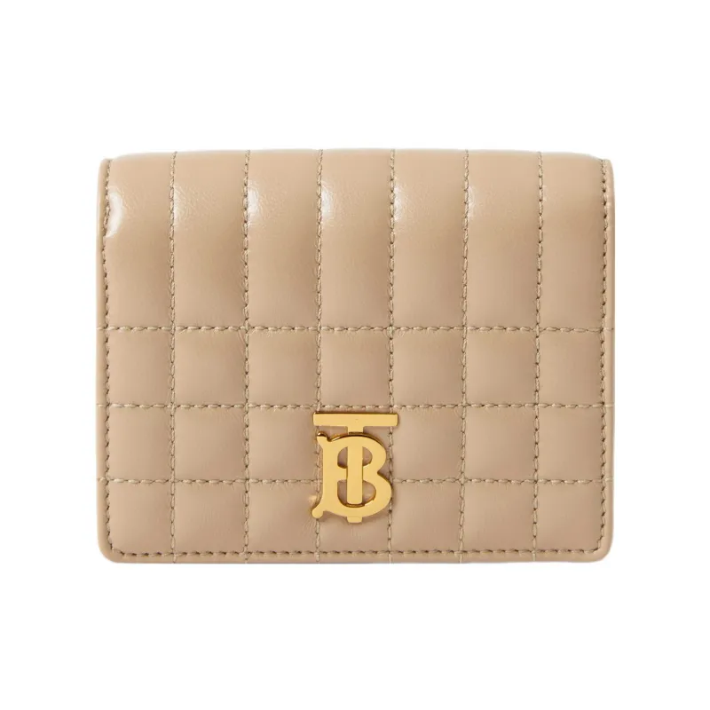 Burberry Lola Lola Bag Lambskin Wallet Small Size Women's Wheat/Pale Elegant Pink-0