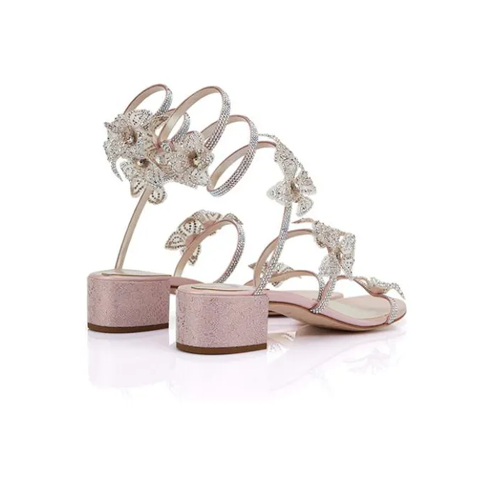RENE CAOVILLA Floriane Strap Sandals Women's Pink-4