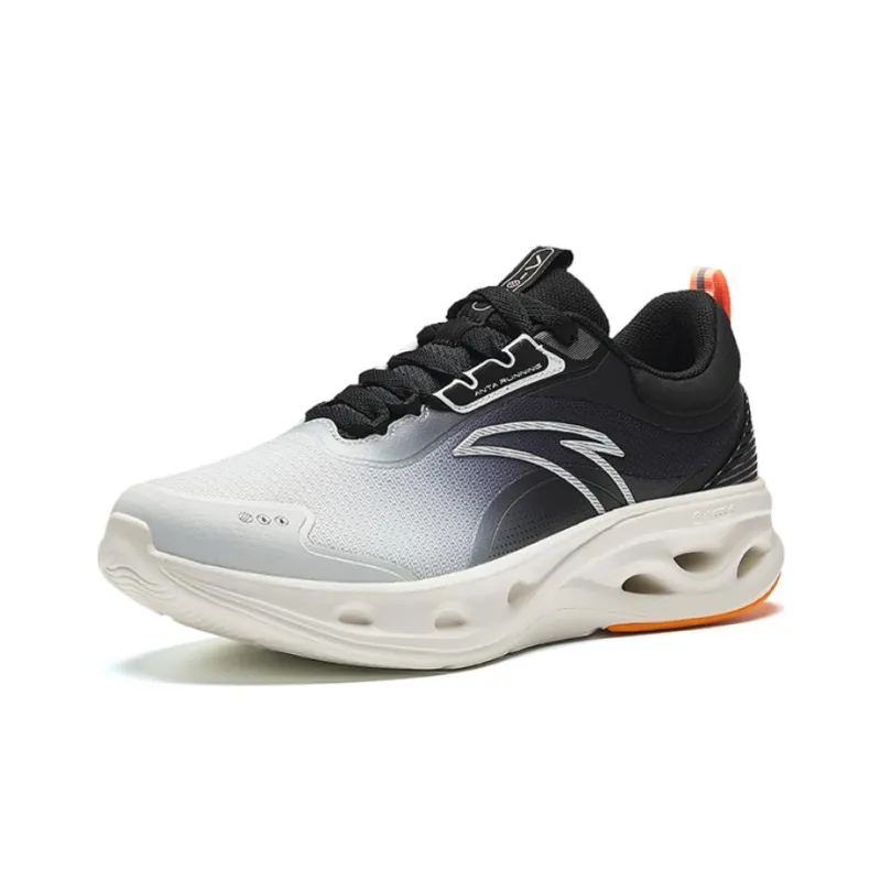 Anta Abrasion Resistant Low Top Running Shoes Men's Black Gray-1