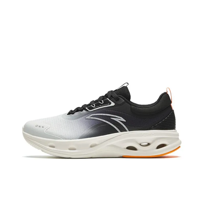 Anta Abrasion Resistant Low Top Running Shoes Men's Black Gray-0