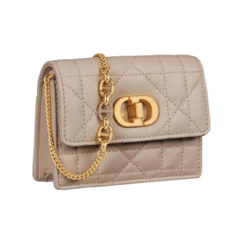 DIOR Sheepskin Crossbody Bag, Shoulder Bag Women's Rouge Beige-2