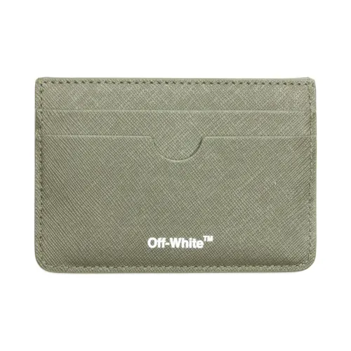 OFF-WHITE Card Case Binder Diag Saff Military/White