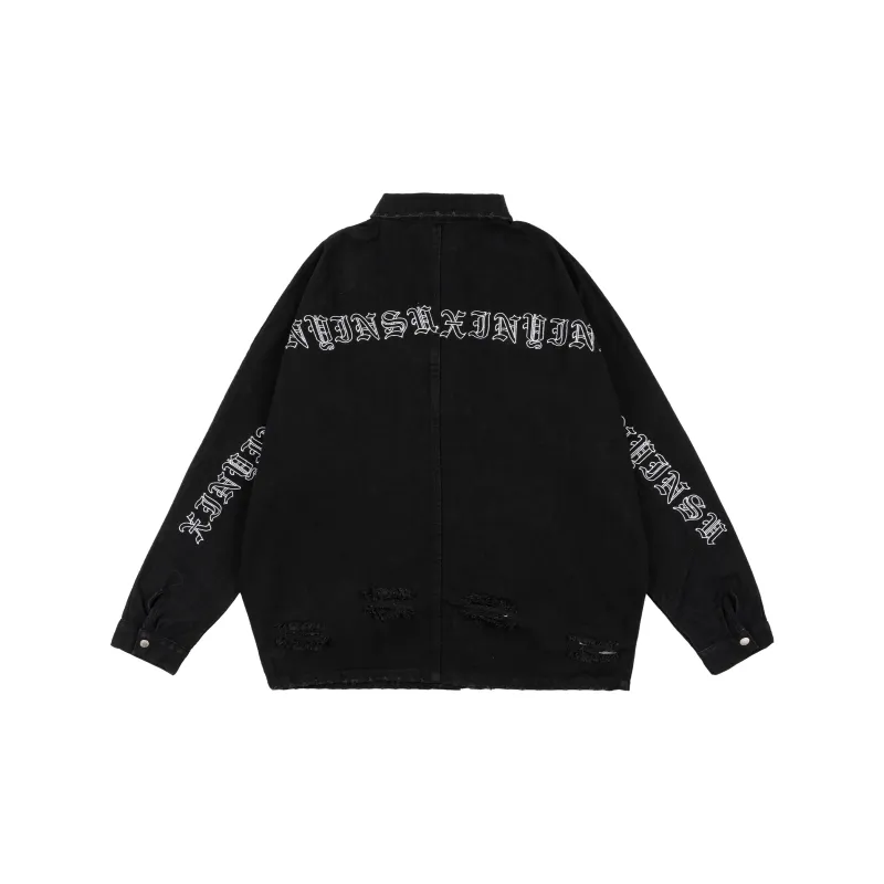 XINYINSU Denim Jackets Unisex Black-1