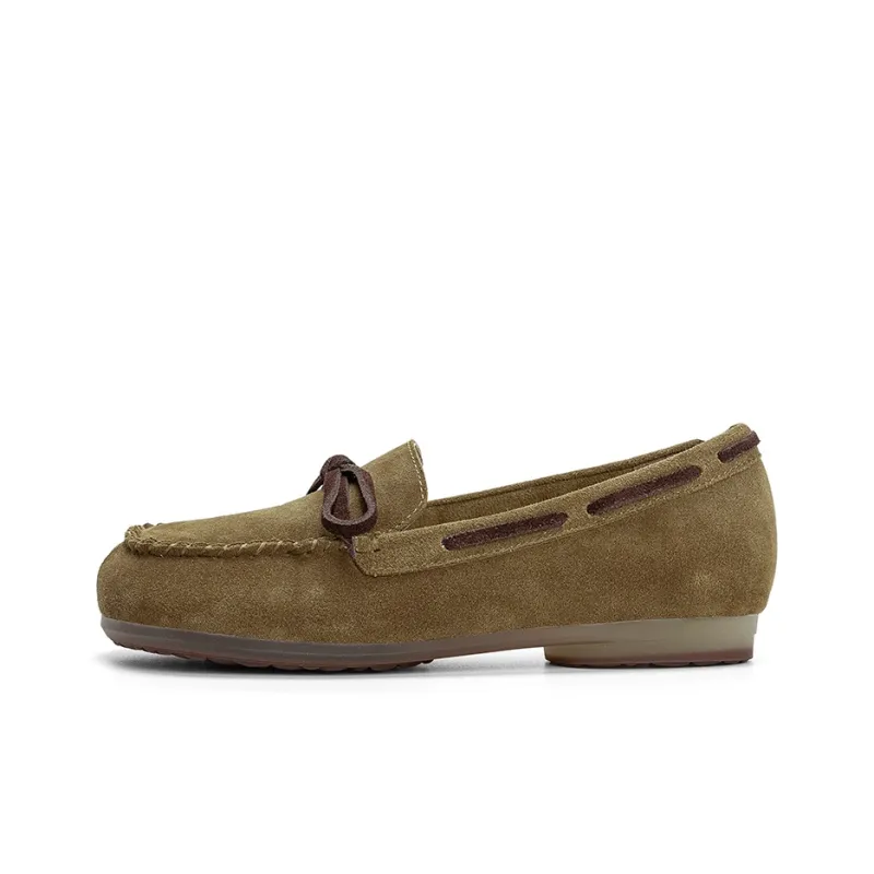 Q.VONTON Loafers Women's Low Top Gray/Khaki-5
