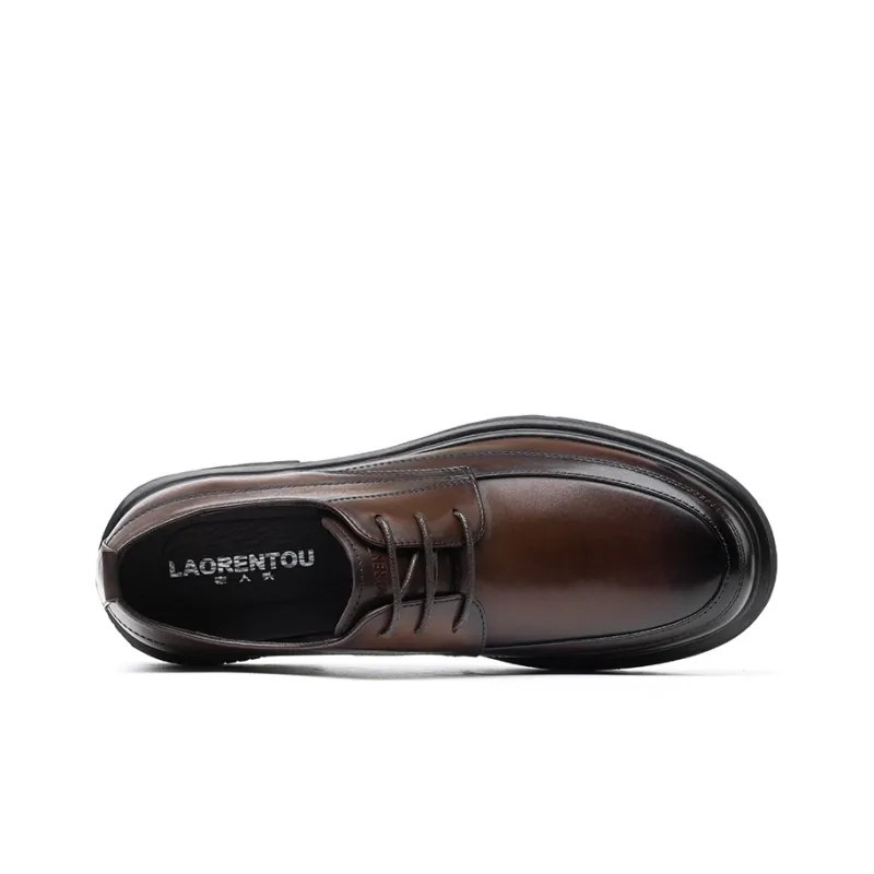LAORENTOU Dress Shoes Men Low Top Black/Brown-9
