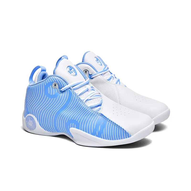VOIT Tai Chi Wuji Cushioning Anti Slip And Wear Resistant Coverage High Top Performance Basketball Shoes Men's Sky Blue-2