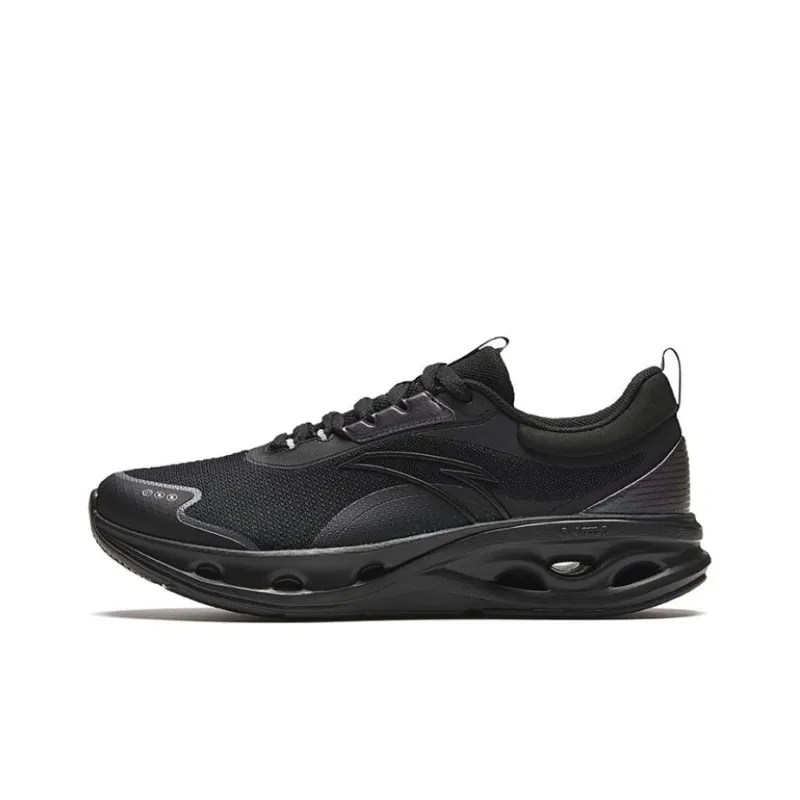Anta Abrasion-Resistant Low-Top Running Shoes Men's Black-0