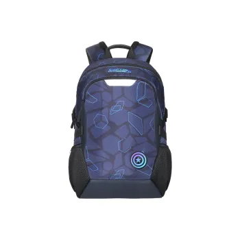 Disney × Marvel Collaboration Polyester Backpack Large Size Men's Navy Blue/Black