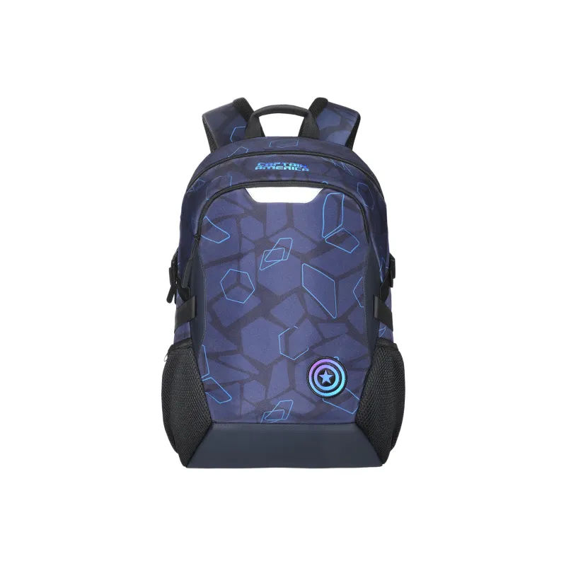Disney × Marvel Collaboration Polyester Backpack Large Size Men's Navy Blue/Black-0