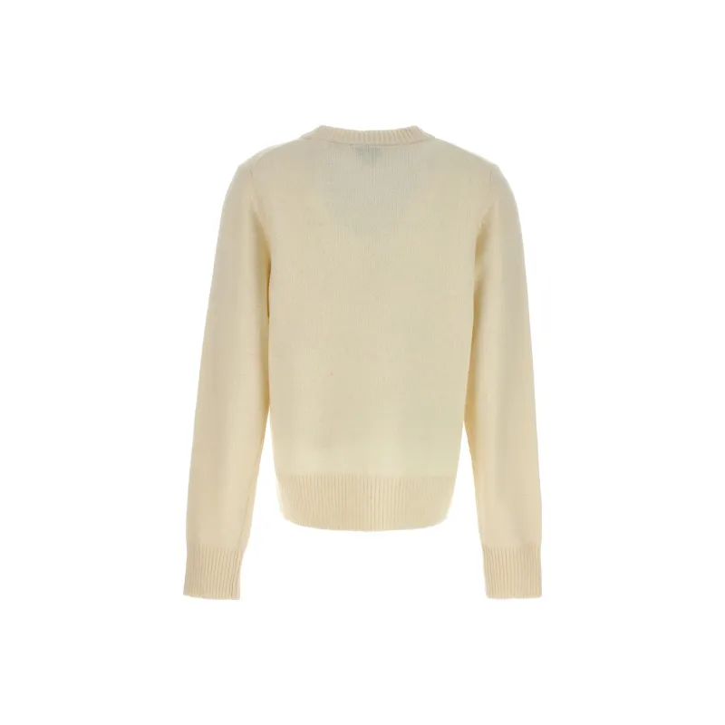 GANNI Logo Intarsia-knit Crew-neck Jumper-1