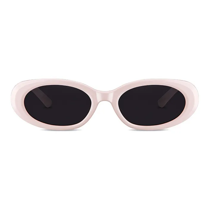HORIEN Plate Frame Oval Sunglasses Unisex-1