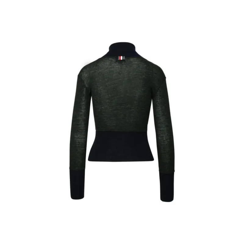 THOM BROWNE THOM BROWNE FW23 Early Autumn Collection Sweaters Women's Green-1