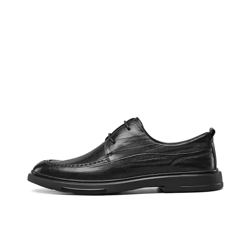 YEARCON Dress Shoes Men Low Top Brown/Black