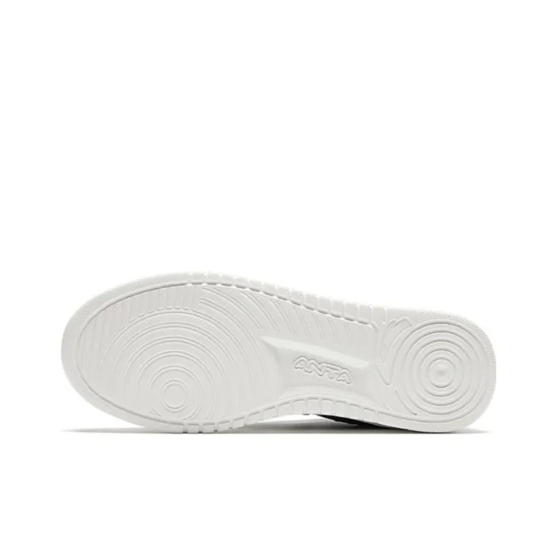 Anta Relaxed Low Top Skateboard Shoes Men's White Black-4